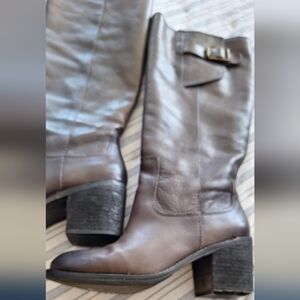 Lucky Brand Brown Leather Boots Size 7 As Is